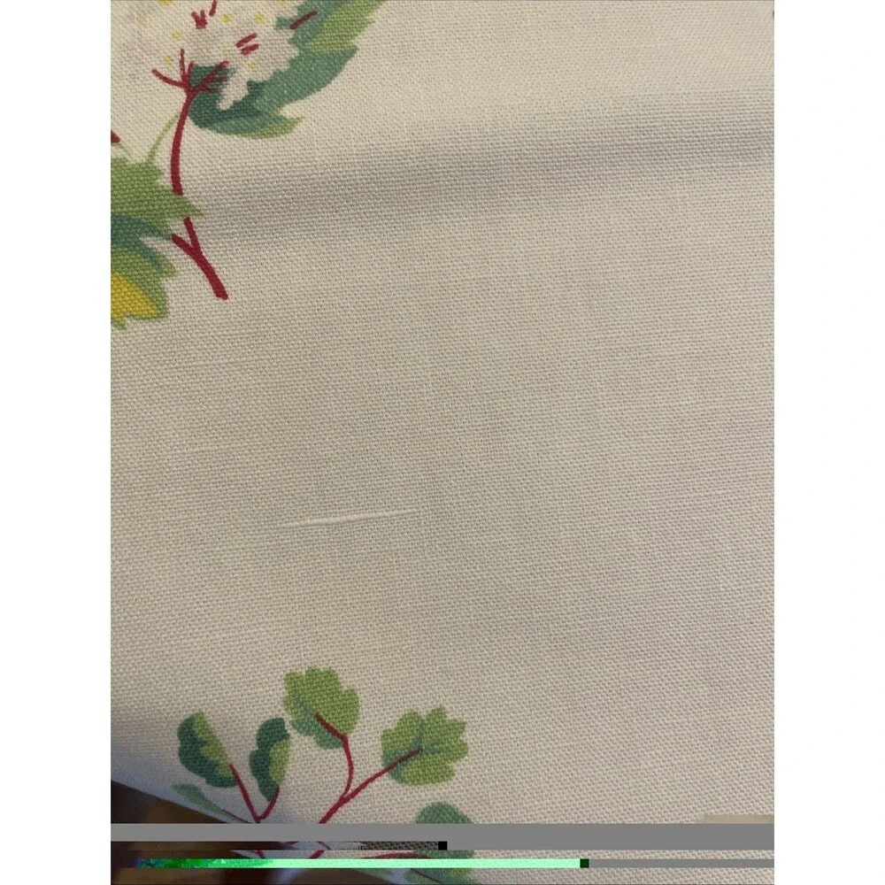 Vintage ‘50s Wilendur Tablecloth White & Yellow Flowers Red Berries Print 64x54”